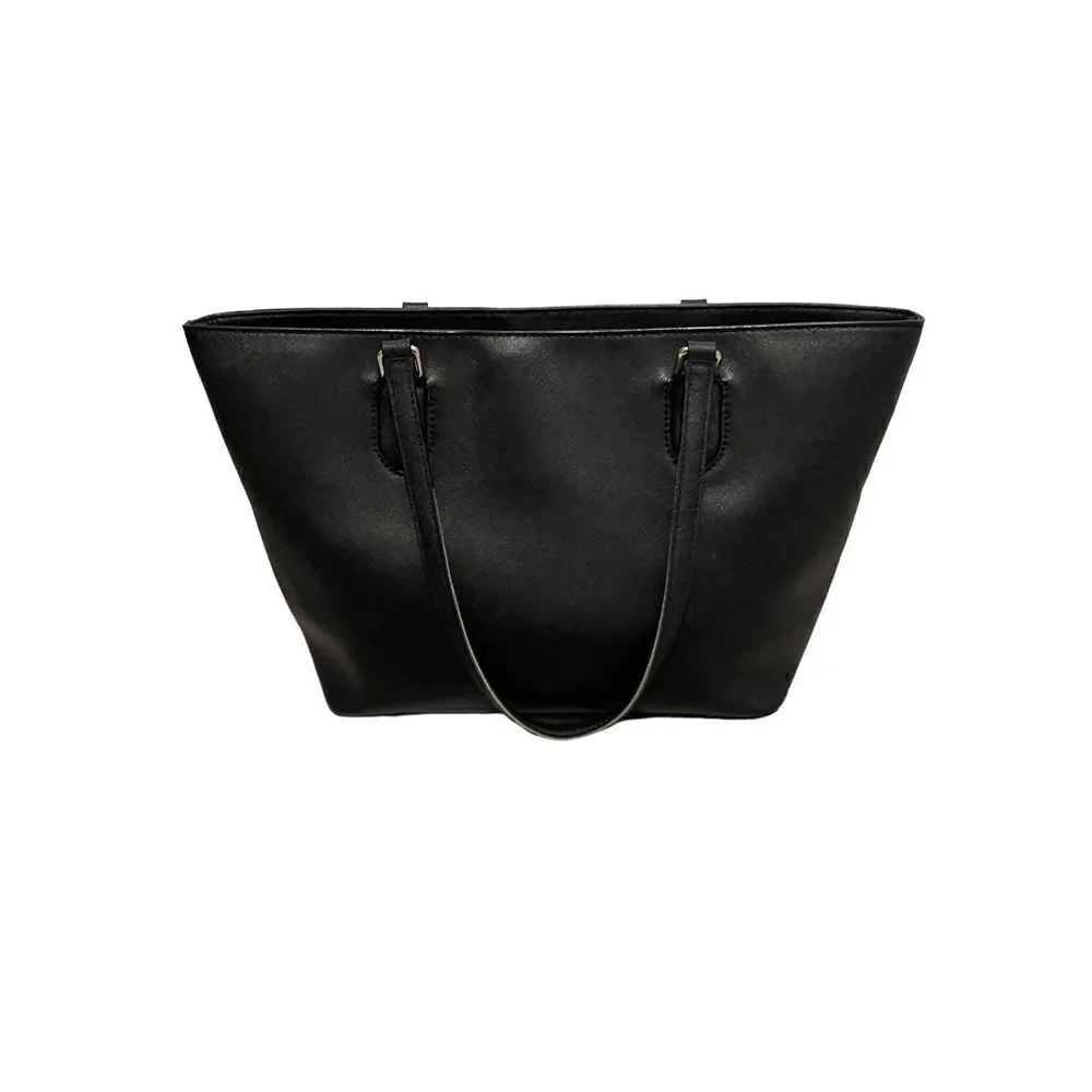 Kate Spade Black Leather Zip Tote
